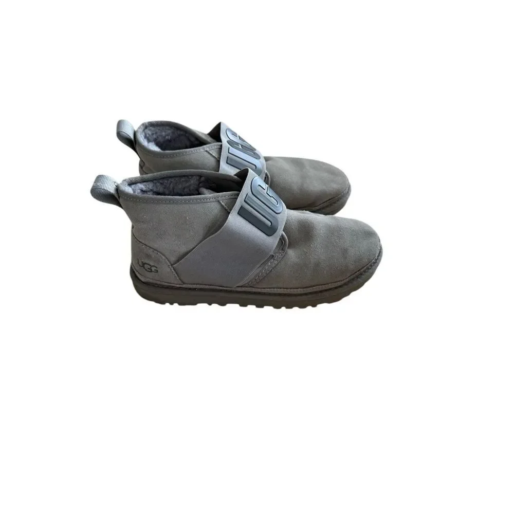 UGG Womens Gray Suede Neumel II Graphic Shearling Lined Chukka Ankle Boots Sz 6